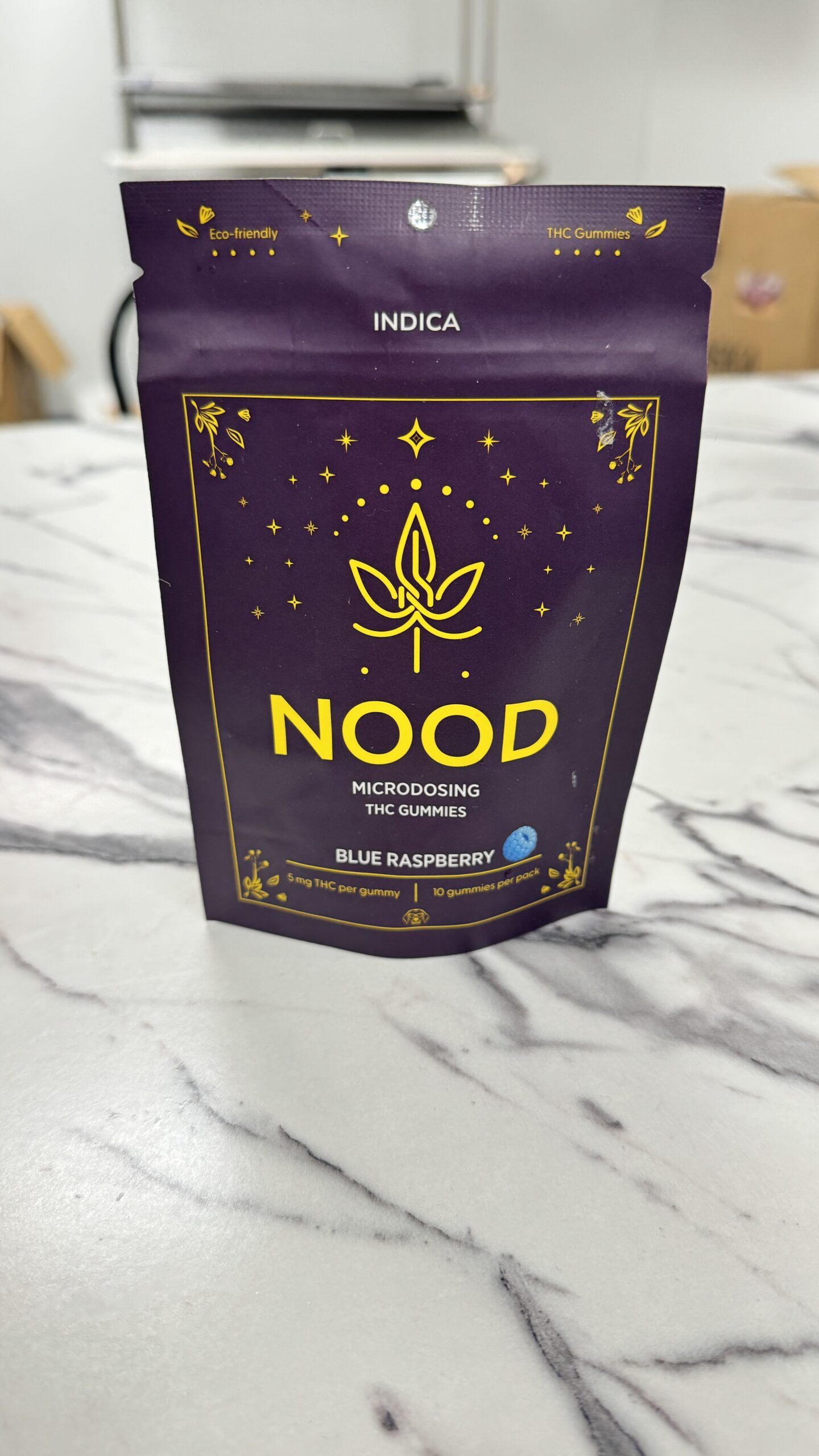 Discover NOOD Blue Raspberry 5mg Delta 9 Gummies—vegan, organic microdosed treats offering subtle berry taste and balanced relaxation for a refined experience.